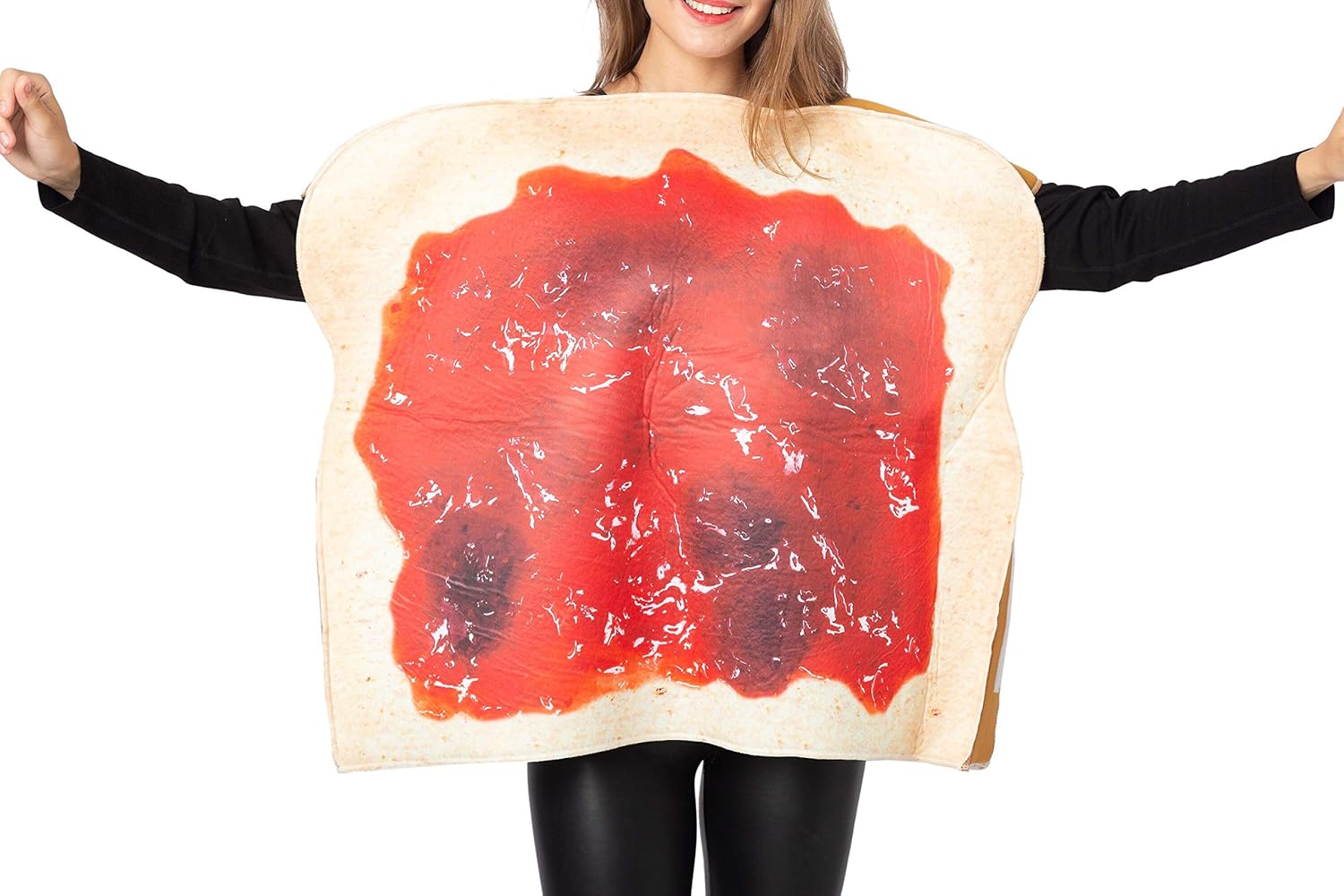 Peanut Butter and Jelly PBJ Costume Adult Couple Set w/one Peanut Butter Plush and One Jelly Plush for Halloween: Clothing