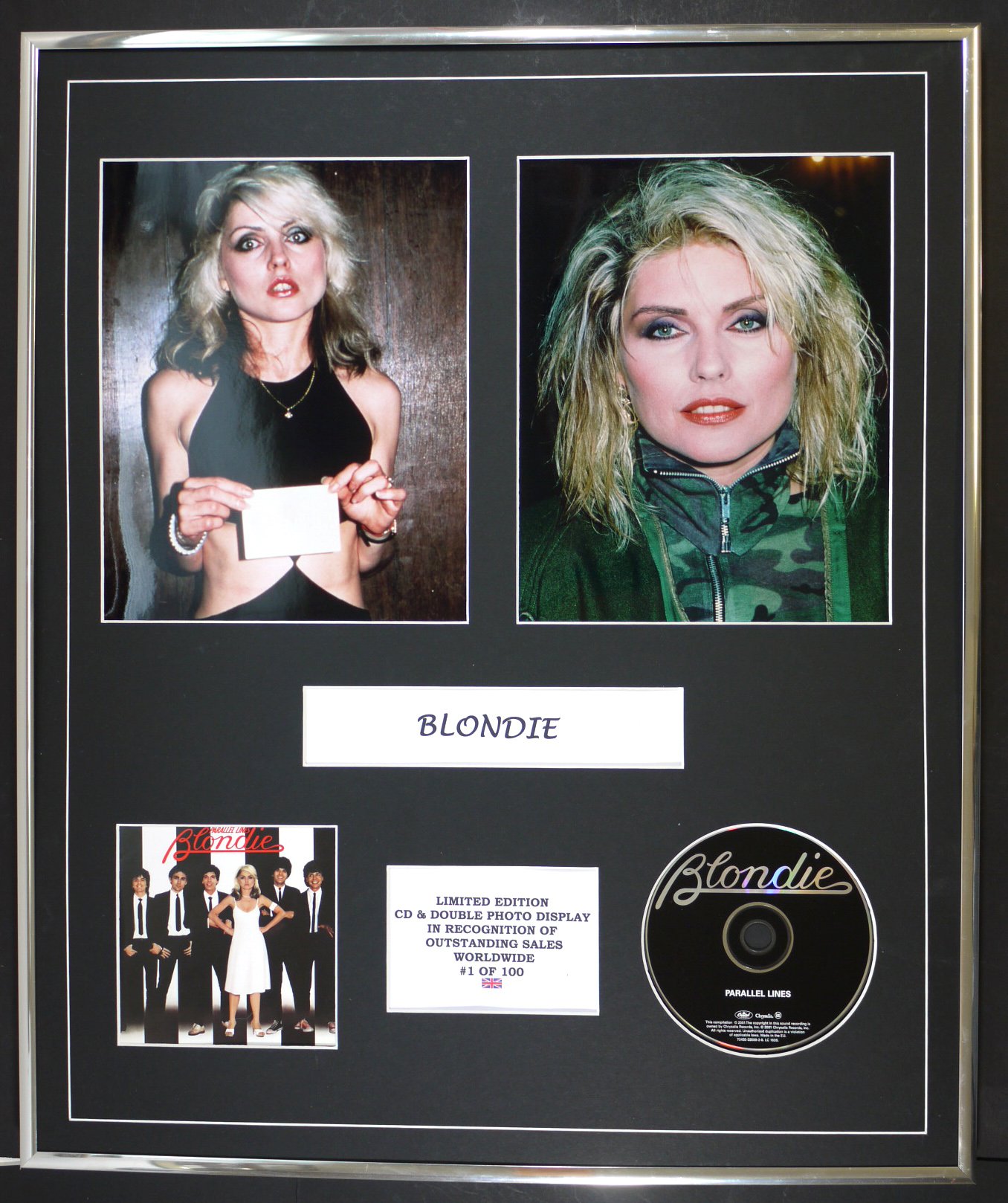 BLONDIE/CD & DOUBLE PHOTO DISPLAY/LTD. EDITION/COA/PARALLEL LINES