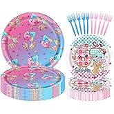 30 Pcs 6 7 Birthday Decorations, 6 7 Birthday Theme Party Decor, Dishes & Forks Set: Plates and Forks for 67 Party Decorations