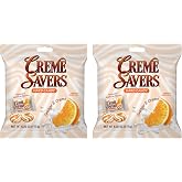 Creme Savers | Orange &amp; Creme Hard Candy | 6.25 oz Bags | 2 Pack | The classic taste of fresh orange swirled in rich cream. A traditional treat brought to you by Iconic Candy