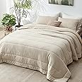 Bedsure King Comforter Set - Cooling and Warm Bed Set, Linen Reversible Bedding for All Season, 3 Pieces, 1 King Size Comforter (102"x90") and 2 Pillow Cases (20"x36")