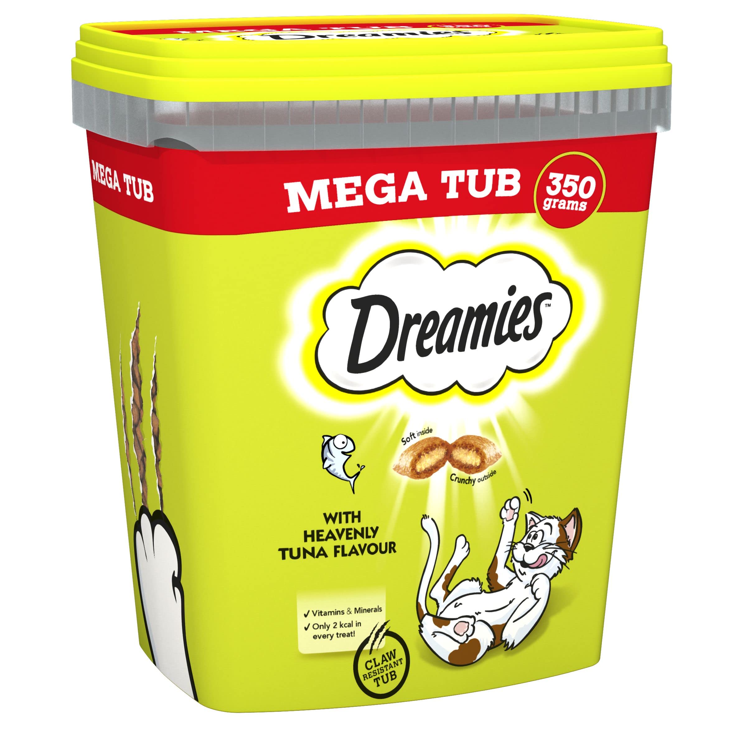Dreamies Cat Treats, Tasty Snacks with Delicious Tuna Flavour, Pack of 2 (2 x 350 g)