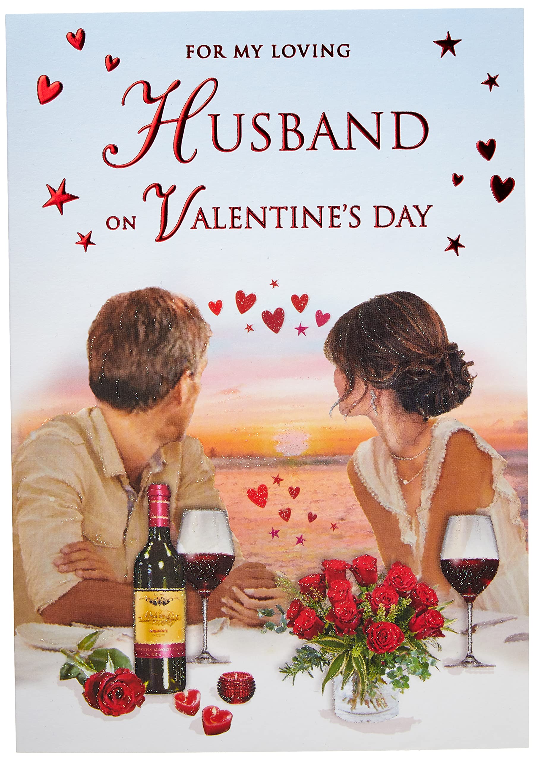 Regal Publishing Traditional Valentine's Card Husband - 9 x 6 inches