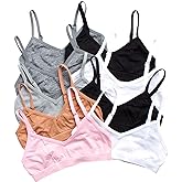 Sweet & Sassy Girls Seamless Training Bra Cami Training Bra Stretch Performance Seamless Bra 9 Pack