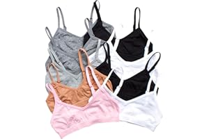 Sweet & Sassy Girls Seamless Training Bra Cami Training Bra Stretch Performance Seamless Bra 9 Pack
