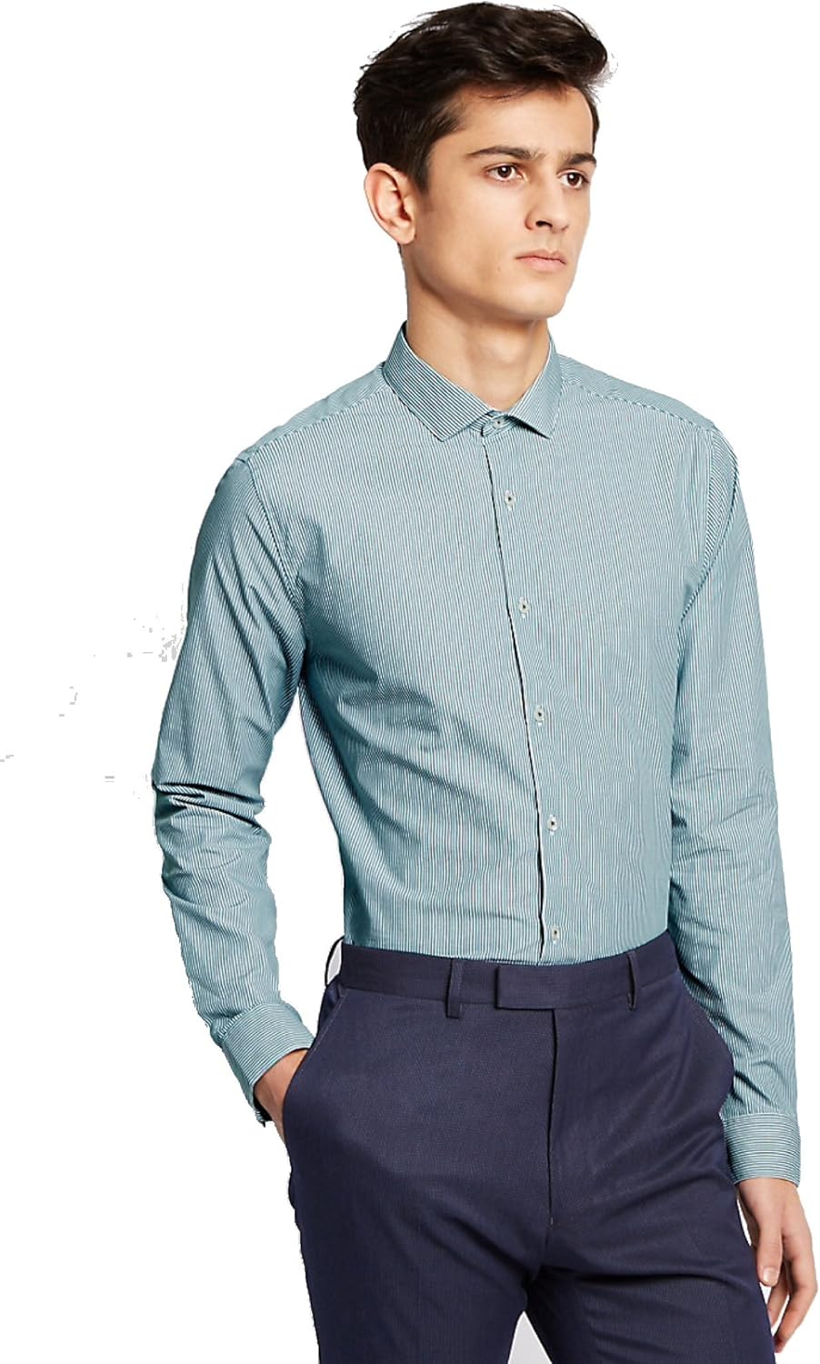 marks and spencer mens slim fit shirts