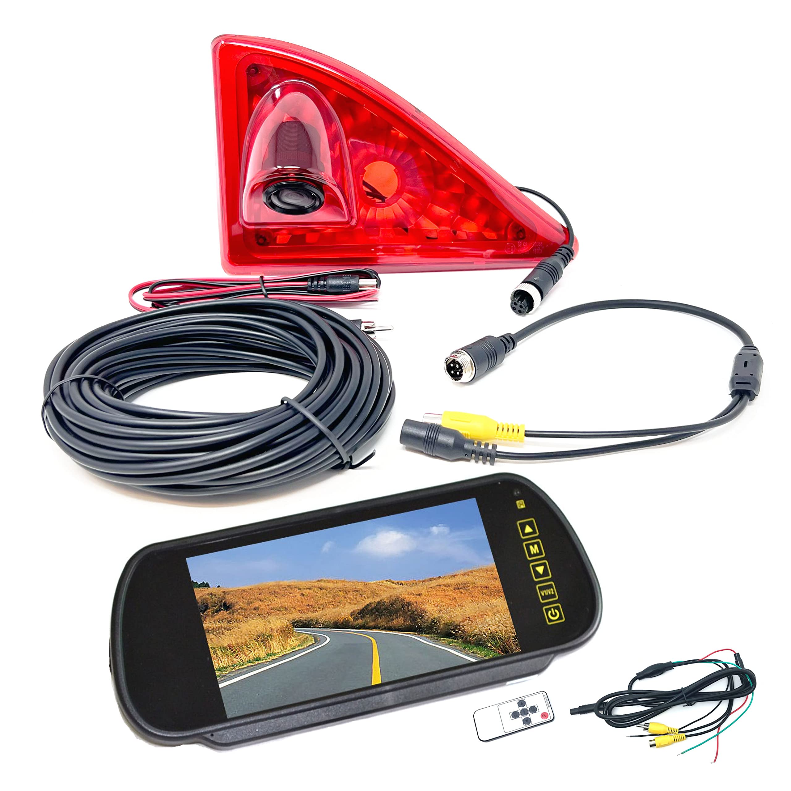 Dolphin Automotive Rear Brake Light Reversing Camera For Renault Master Van 2010 – Onwards - With 7" Mirror Monitor