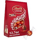 Lindt LINDOR Milk Chocolate Candy Truffles, 12.7 oz. Bag