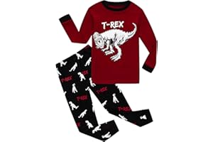 KikizYe Little Big Boys Girls Pajamas Set Kids PJs 100% Cotton Sleepwear