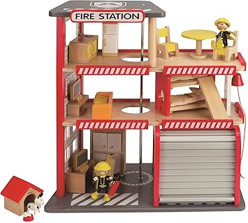 hape firehouse playset