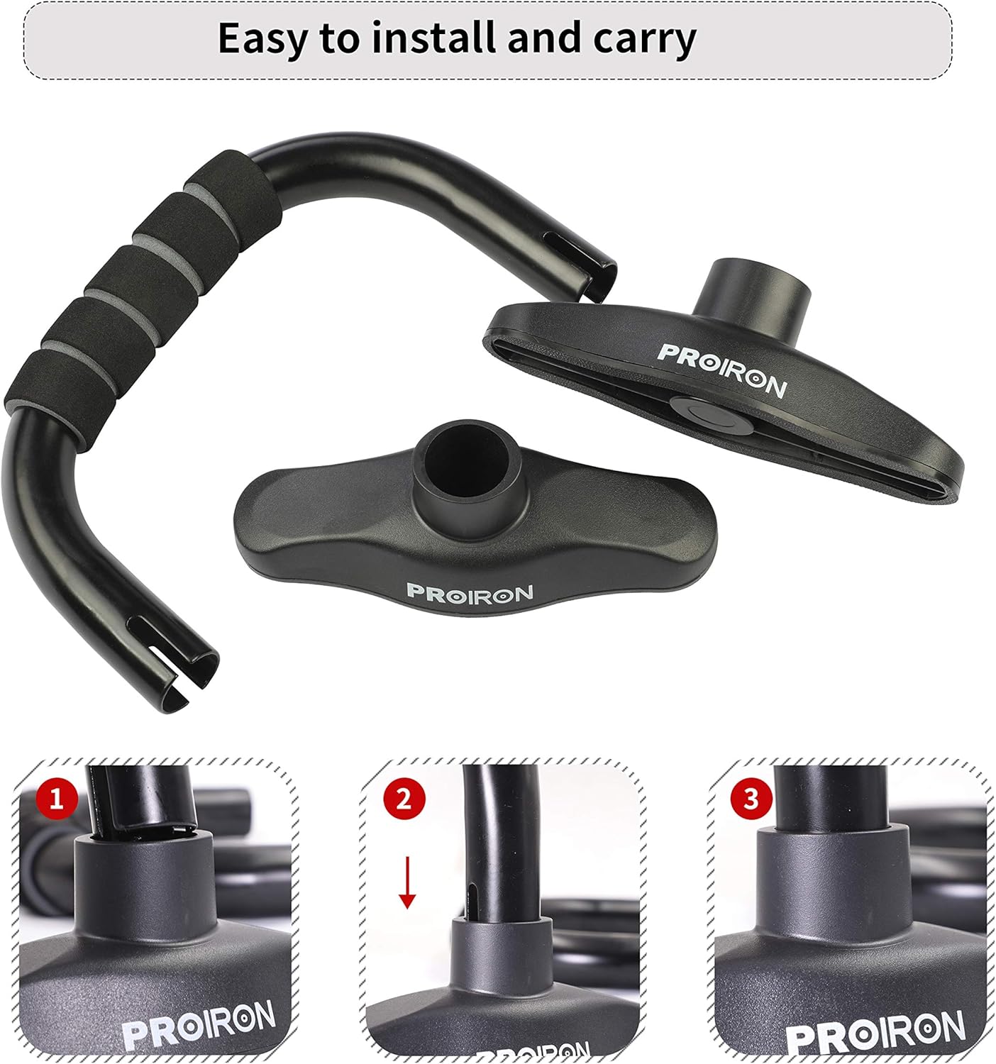 PROIRON Push Up Bars- Workout Stands Cushioned Foam Grip and Non-Slip Sturdy Structure-Strength Training Pushup Stands for Men Women : Sports & Outdoors