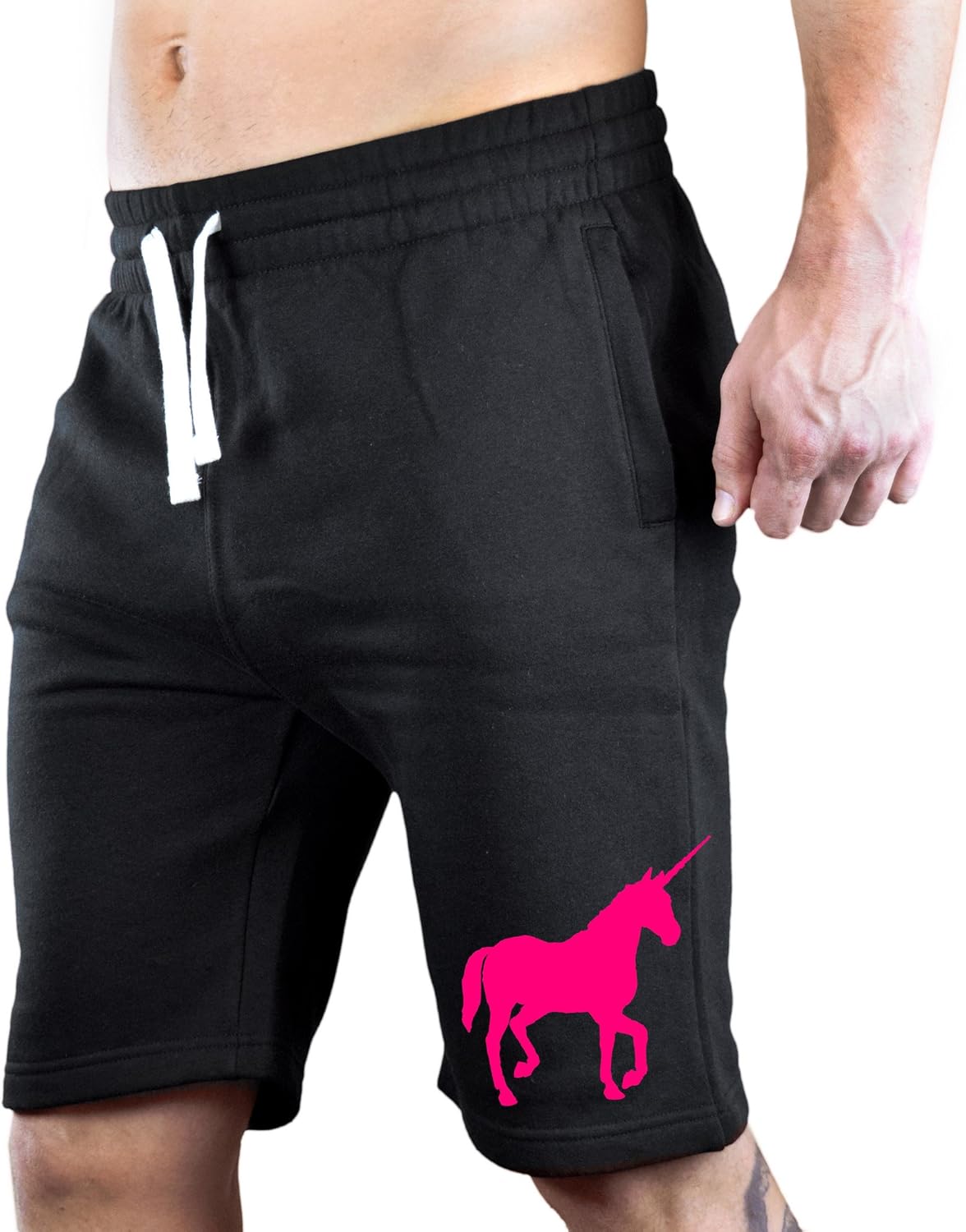 pink sweatpant shorts