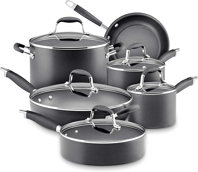 Anolon Advanced Hard Anodized Nonstick 11Piece Cookware Set Amazon.co