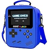Ruokey Boys Lunch Box for School, Gamer Kids Lunch Bag for Boys Girls, Insulated Video Game Lunchbox Waterproof Leakproof with Adjustable Shoulder Strap