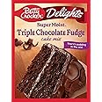 Betty Crocker SuperMoist Cake Mix Triple Chocolate Fudge, 13.25 oz (Pack of 12)