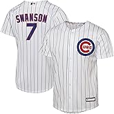 Dansby Swanson Chicago Cubs MLB Kids Youth 8-20 White Home Player Jersey