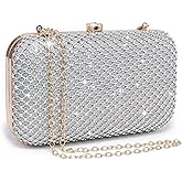 Dasein Womens Rhinestone Clutch Purse Sparkling Evening Bag with Crystal Clasp for Formal Prom Party Wedding | Rhinestone, Sparkling, Crystal Clasp, Formal, Prom, Party
