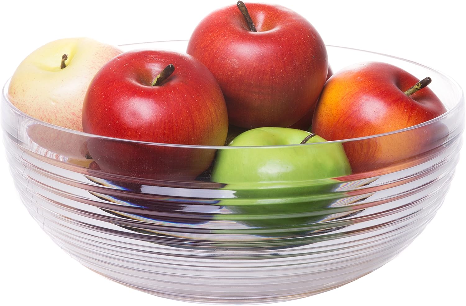 Break Resistant Clear Plastic Fruit and Salad Bowl