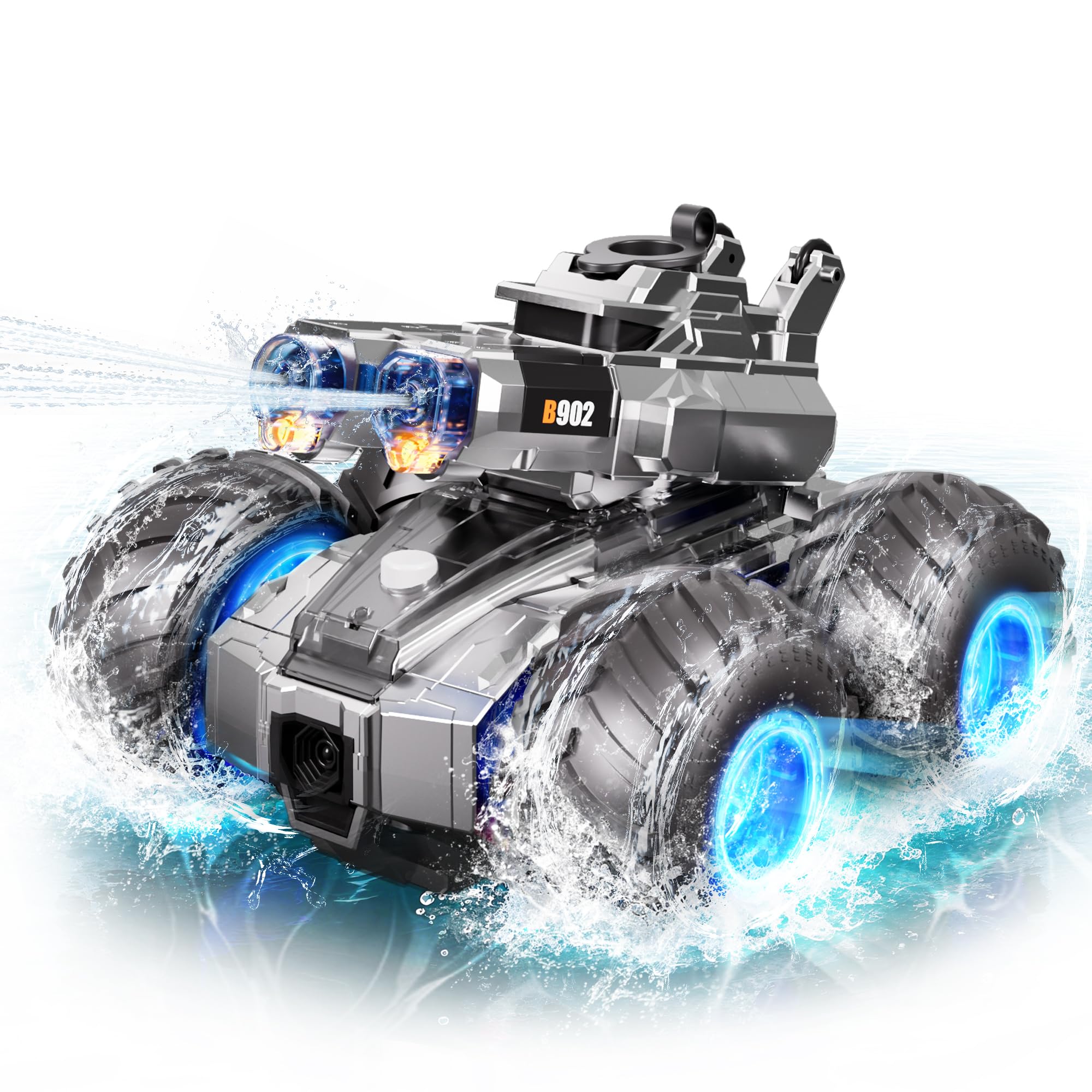 Photo 1 of ** FOR PARTS ONLY **
Amphibious Remote Control Car with Water Gun, Waterproof Monster Truck Toy 4WD All-Terrain RC Cars, Remote Control Boat Toys Gesture Sensing Rc Stunt Car, Birthday Gifts for Boys Age 8 9 10 11 12 Yrs