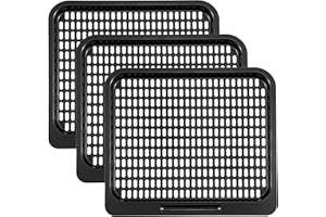CROASK Cooking Tray for Instant Vortex Plus 10 Quart Air Fryer,3 Pcs Replacement Parts for Innsky 10.6 Qt Oven,Nonstic Cooking Rack,Air Fryer Replacement Parts and Accessories