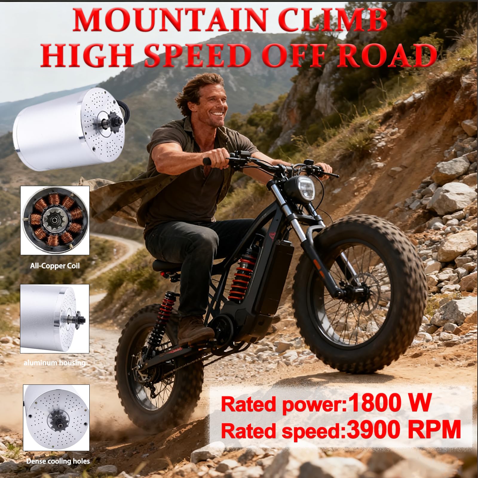 Kit Moteur électrique 60V 2000W Pour Scooter, Dirt Bike, Go Kart (boîte Ouverte)