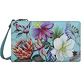 Anuschka Women's Hand-Painted Genuine Leather RFID Blocking Organizer Wallet