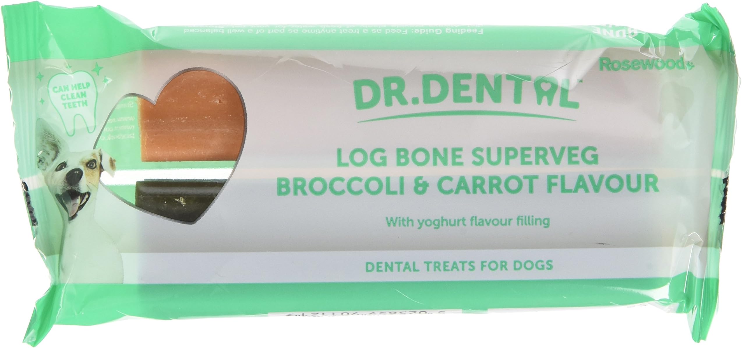 Rosewood Dr Dental Superveg Broccoli and Carrot Log Bones For Dogs, 200 gm, Pack of 12, 24-Piece