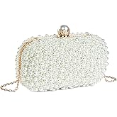 YYIHER Women's Evening Handbags Pearl Clutch Purse Beaded bag Bridal Clutch wedding Purse