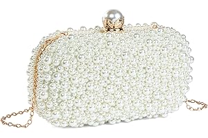 YYIHER Women's Evening Handbags Pearl Clutch Purse Beaded bag Bridal Clutch wedding Purse
