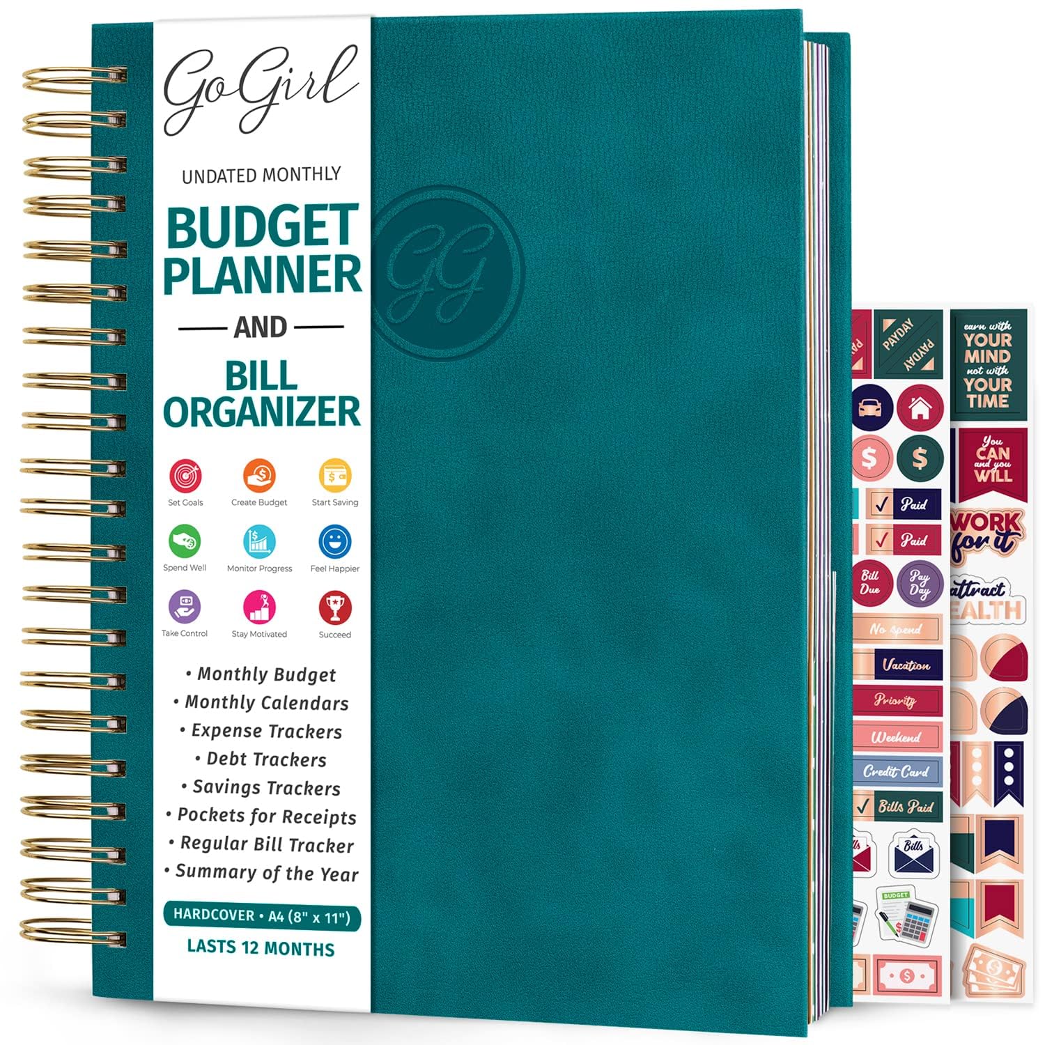 Gogirl budget planner monthly bill organizer monthly financial book