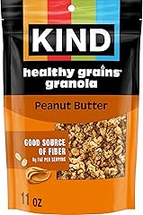 Kind Healthy Grains Granola, Peanut Butter Clusters, Gluten Free, Healthy Snack Mix, 10g Protein, 11oz, 1 Count