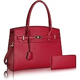 Designer Classic Top Handbags For women, Shoulder Purses For Ladies, Adjustable Strap Work Satchel with Wallet