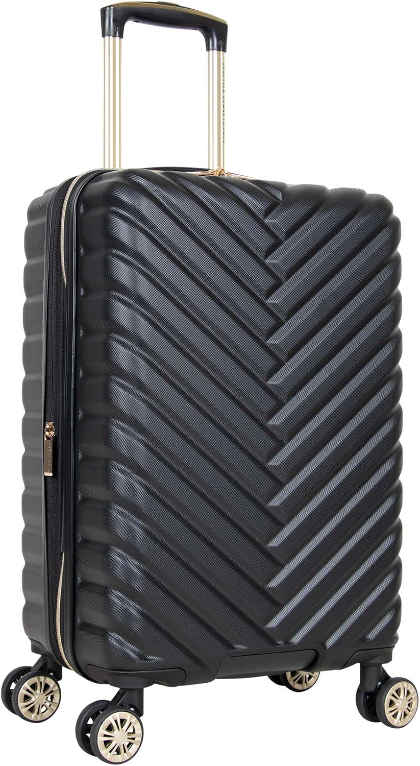  | Kenneth Cole Reaction Women's Madison Square Hardside Chevron Expandable Luggage, Black, 20-Inch Carry On | Suitcases
