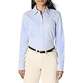 Amazon Essentials Women's Slim-Fit Stretch Poplin Button-Up Dress Shirt