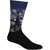 Hot Sox Men's Fun Famous Artist Paintings Crew Socks - 1 Pair Pack - Cool & Artistic Novelty Art Gifts