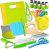 46Pcs Kids Knife Set for Real Cooking: Montessori Kitchen Tools for Toddlers, Kitchen Toy for 3 4 5 6 7 8 9 10 Year Old Boys 