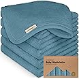 6-Pack Baby Washcloths - Soft Viscose from Bamboo Washcloth, Baby Wash Cloths for Newborn, Kids, Bath Baby Towels, Face Towel, Face Cloths for Washing Face (Aegean Blue)