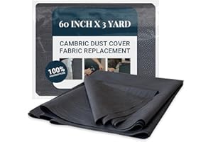 House2Home 60 Inch x 3 Yard Upholstery Black Cambric Dust Cover Fabric Replacement for Sofas, Chairs, Full and Queen Box Spring Foundations, Conceals Frame and Staples Inside Furniture