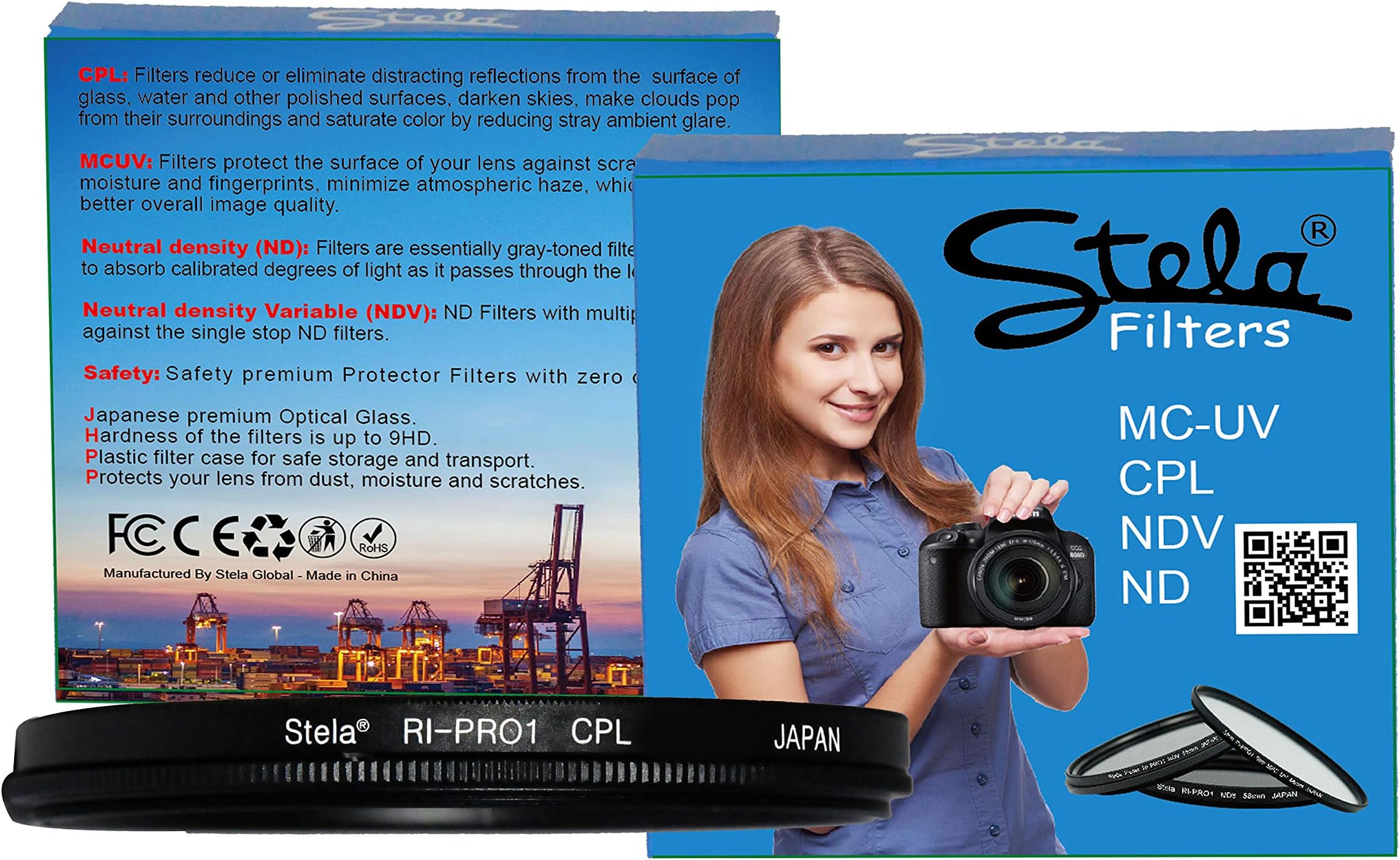 Stela Filter RI-PRO1 CPL 49mm Circular polariser CPL Filter Compatible with All DSLR Camera Lens Having 49mm Filter Thread only.