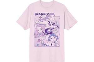 BIOWORLD Kpop Demon Hunters Panel Art Huntrix Adult Crew Neck Short Sleeve T-Shirt