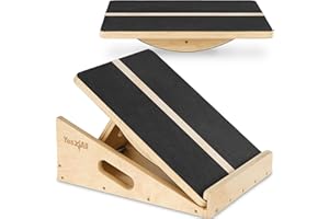 Yes4All Professional Incline Board, Slant Board Calf Stretching, Squat Wedge and Anti-Slip Surface, Portable Side Handle