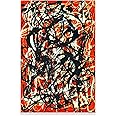 Jackson Pollock Canvas Prints Wall Art - Free Form - Geometric Line Pattern Abstract Expressionism Paintings Poster Modern Wall Art Decor Studio Unframed