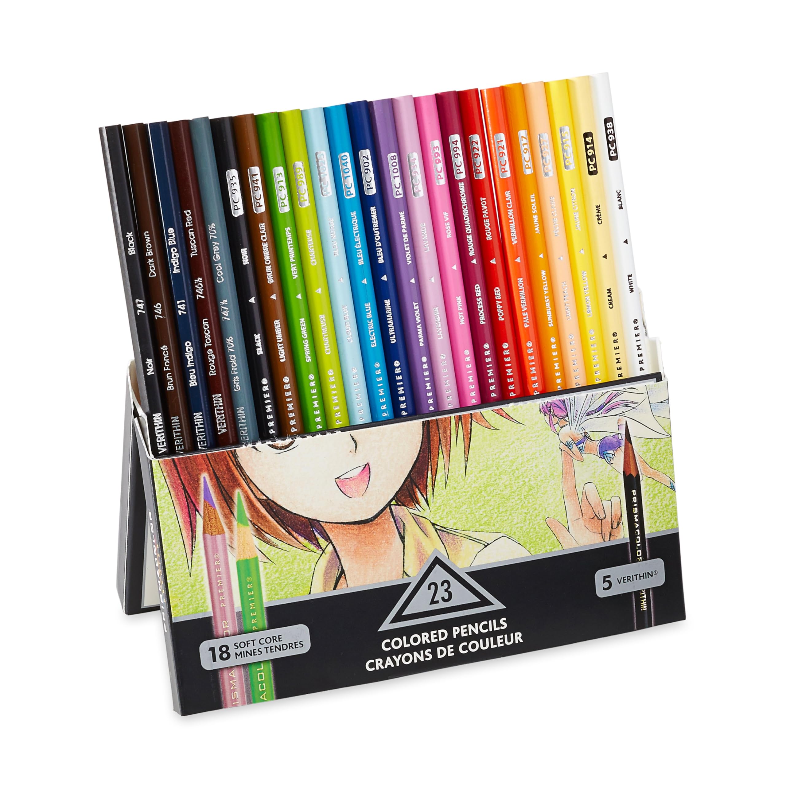 Prismacolor Premier Colored Pencils, Manga Colors, Adult Coloring, 23 Pack
