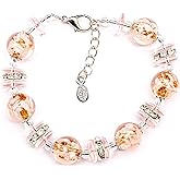 Authentic Murano Glass Bracelet Handmade In Italy Aventurine Glass Beads Hand Blown Glass