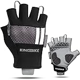 BATFOX Cycling Gloves for Men Women Half Finger Bike Gloves with Anti-Slip Shock-Absorbing Pad for Cycling Workout Training Outdoor