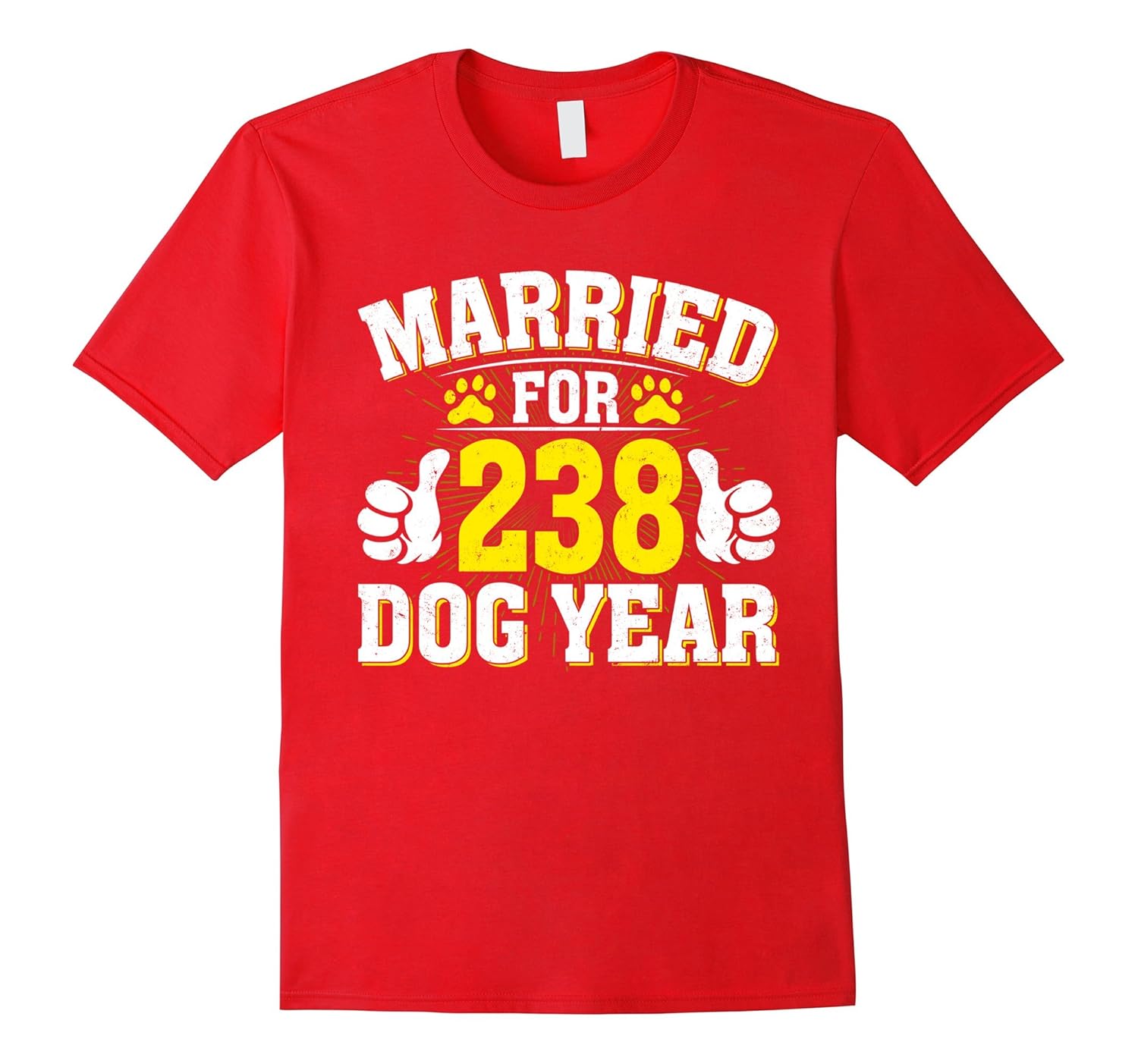 Married For 238 Dog Years T-Shirt 34th Wedding Anniversary-ANZ