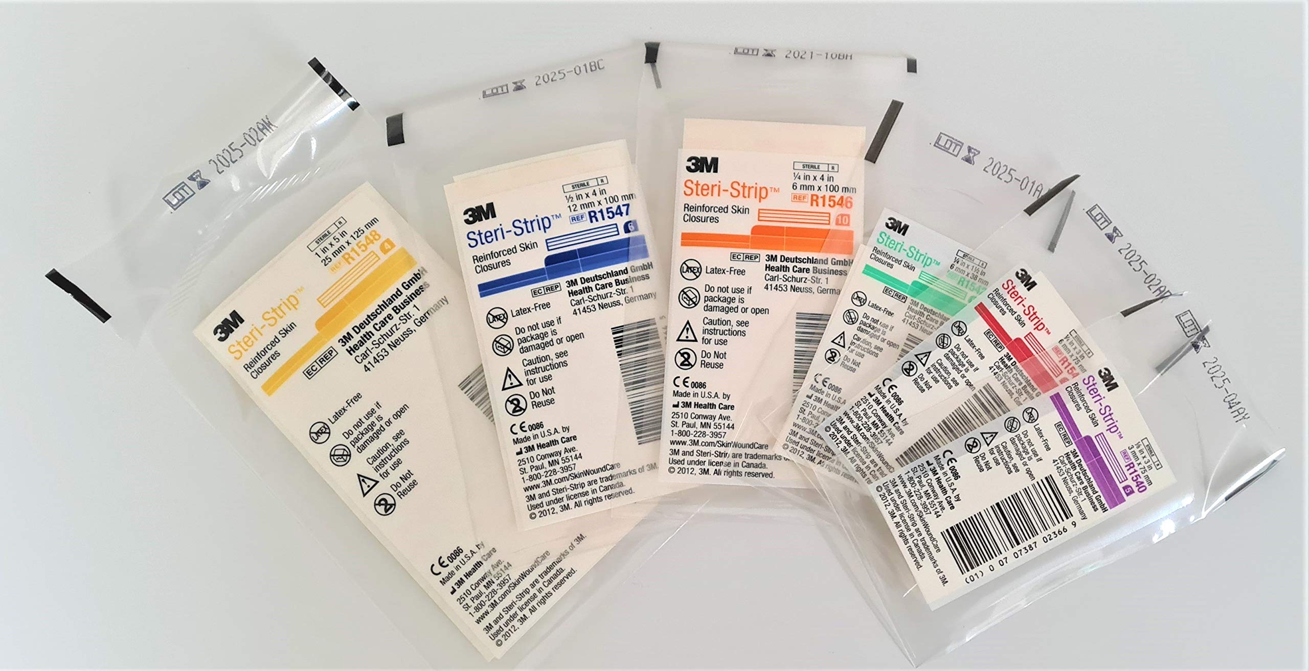 Steri-Strip 3M Skin Closures Mixed Sizes Large First Aid Refill Pack.