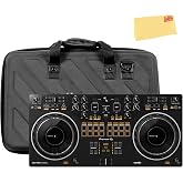 Pioneer DJ DDJ-REV1 Scratch-Style 2-Channel DJ Controller Bundle with DJ Case and Austin Bazaar Polishing Cloth