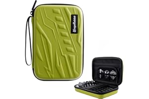 MageRabbit Dart Case for 6 Complete Darts - Dart Wallet Case, Compact Storage for Tips, Shafts and Flights - Portable Dart Accessories Organizer (Green)