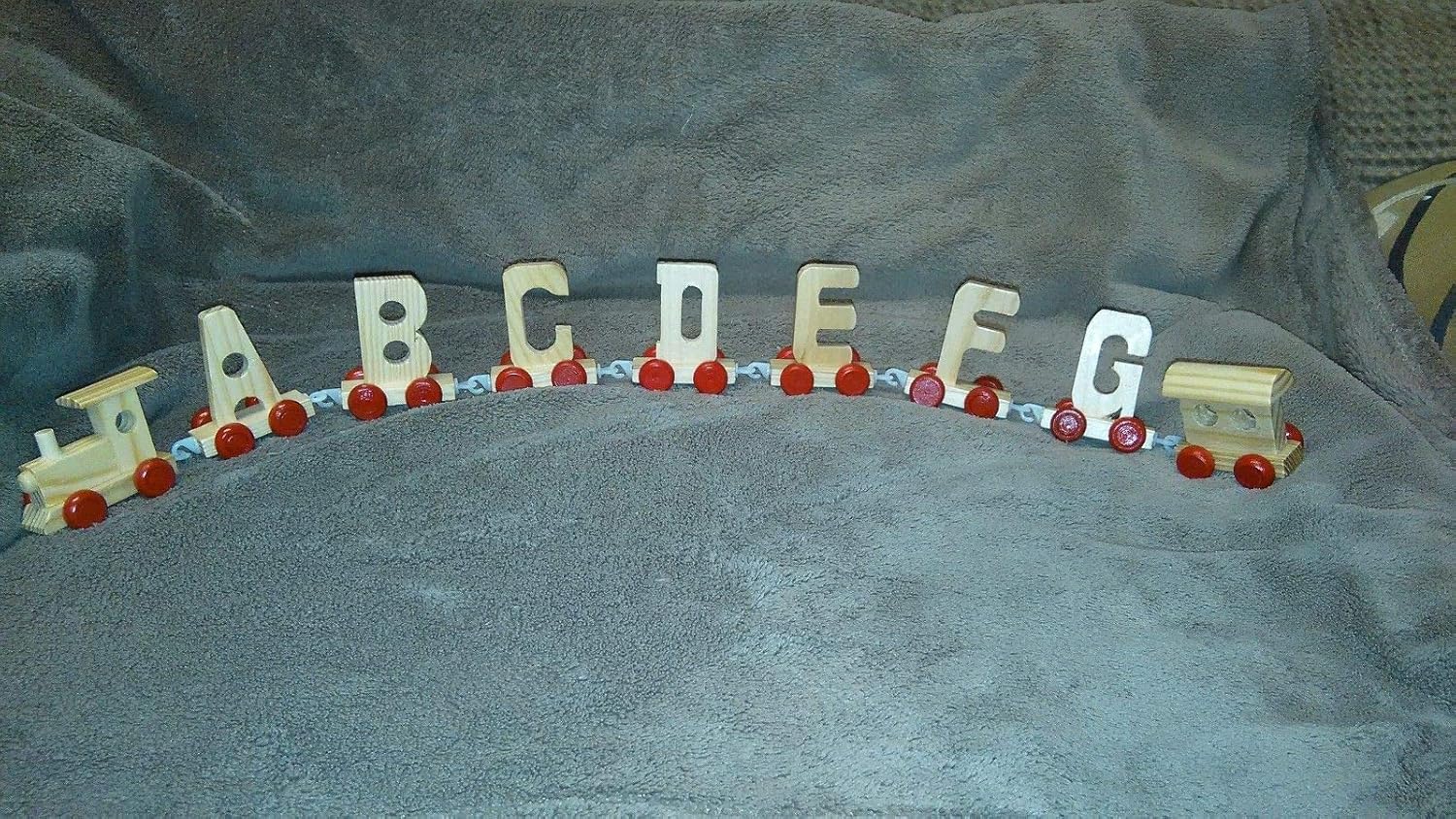 personalised wooden train set